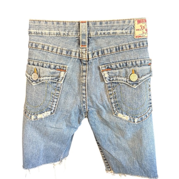 True Religion man Straight Cut Off Short Denim Casual  Summer sz 32 preloved - Picture 2 of 7